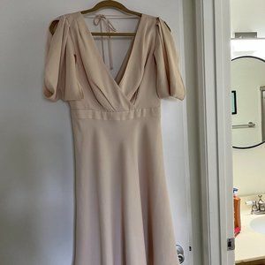 Cream colored midi dress size 6